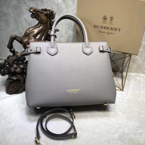 BurBerry Leder Tragetasche 5559 grau