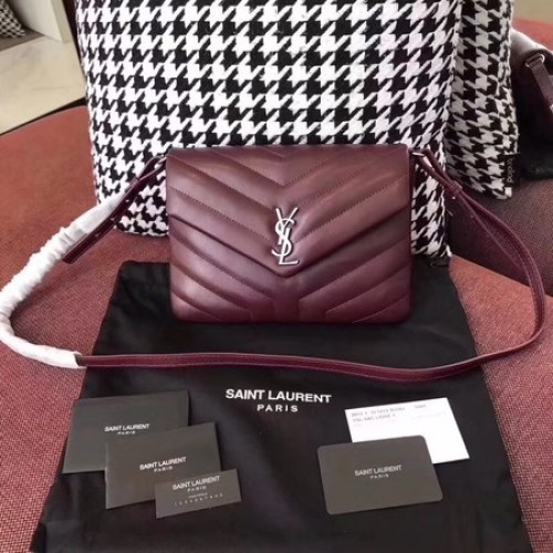 Yves Saint Laurent Umhängetasche aus Leder 2829 rot