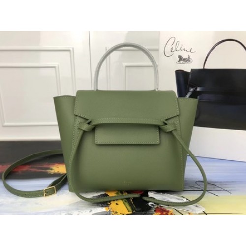 Celine Small Belt Nano Bag Original Leder 98310 grün