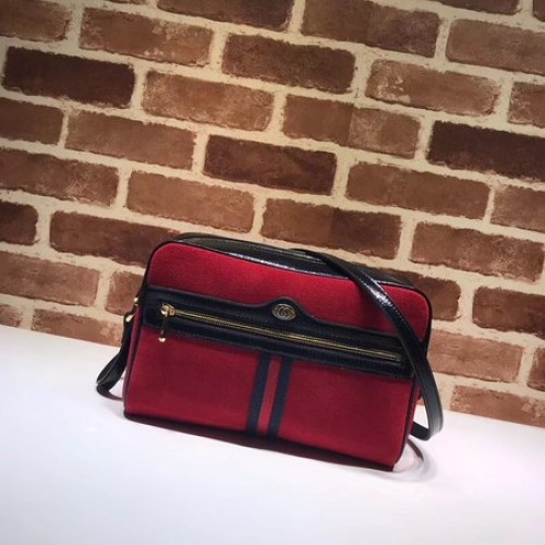 Gucci GG original Nubukleder Umhängetasche 517080 rot