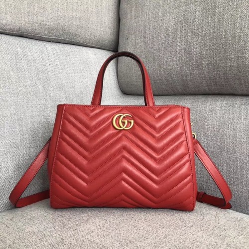 Gucci GG Marmont kleine Henkeltasche 448054 rot
