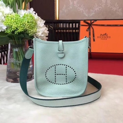 Hermes Evelyne Mini 17cm Umhängetasche Original Kalbsleder H1187 Hellgrün