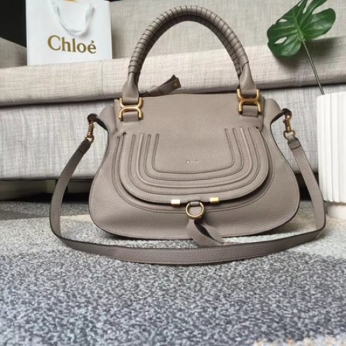 Chloe Marcie Original Tasche aus Kalbsleder mit Griff oben 166320 grau