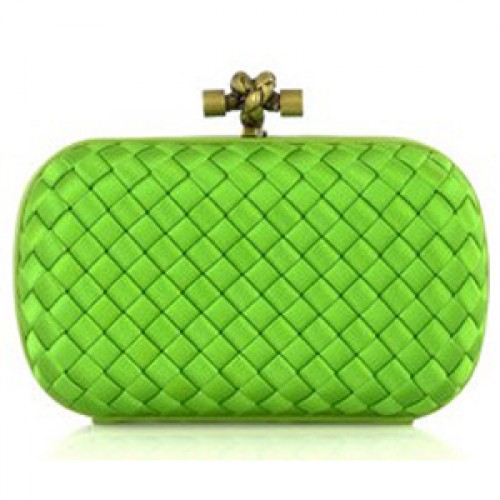 Bottega Veneta Impero Satin Clutch 113085 Grün