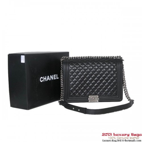 2013 Junge Chanel Umhängetasche Lammfell Leder A37005 Schwarz