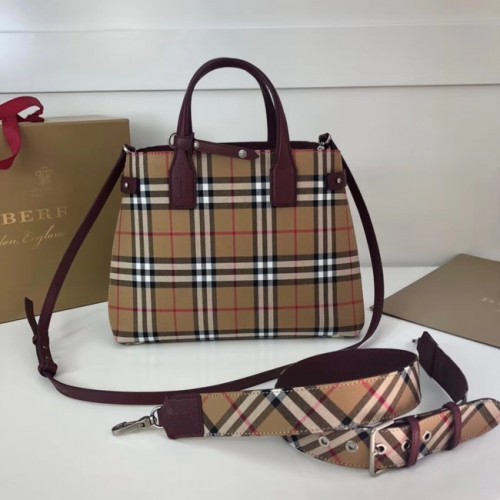 BURBERRY Medium Banner Tragetasche 3835 Burgund