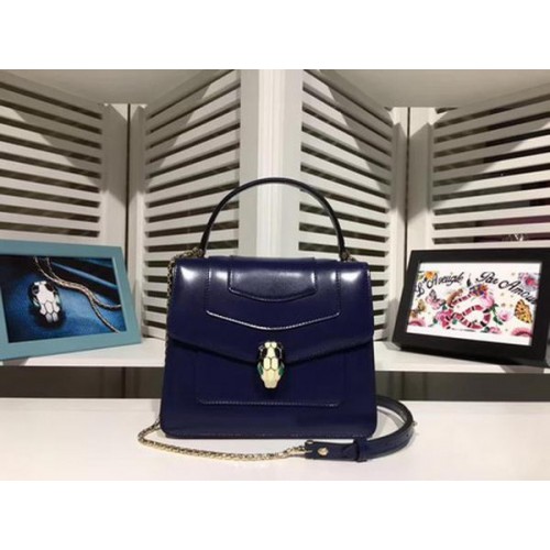 BVLGARI Serpenti Forever Tasche Lackleder BG2280 Royal