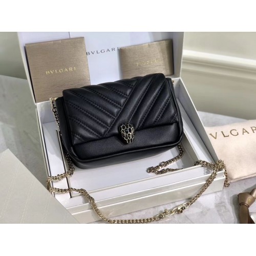 BVLGARI Umhängetasche Kalbsleder B288760 schwarz