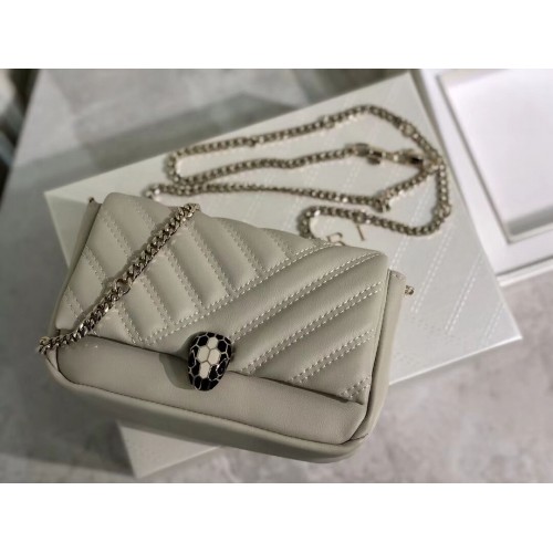 BVLGARI Umhängetasche Kalbsleder B288760 creme