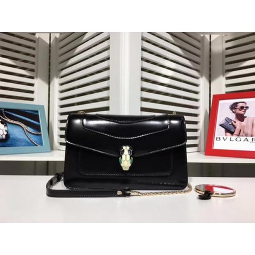 BVLGARI Mini Umhängetasche Kalbsleder BG2282 Schwarz