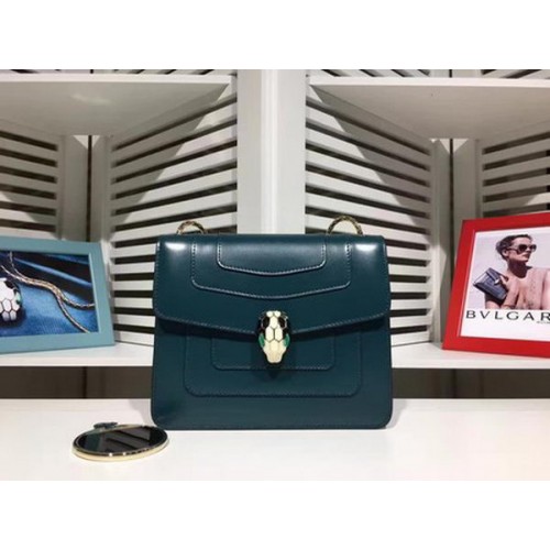 BVLGARI Mini Umhängetasche Kalbsleder BG2283 Blau