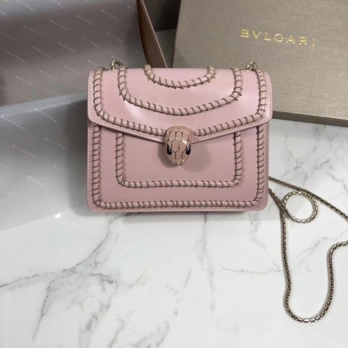 BVLGARI Mini Schultertasche Kalbsleder BG22889 rosa