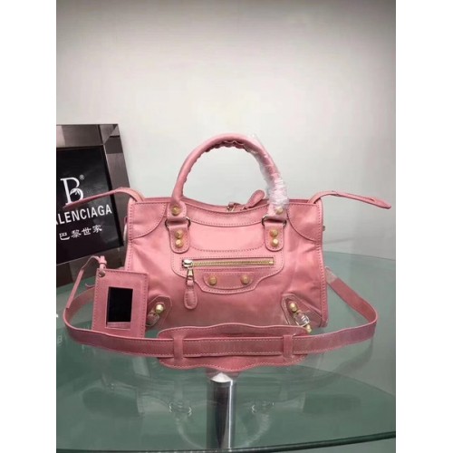 Balenciaga Giant City Handtasche mit goldenen Nieten 084333 Rosa