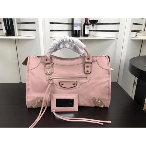 Balenciaga Giant City Handtasche mit goldenen Nieten B084334 Pink