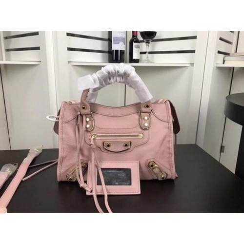 Balenciaga Giant City Gold Studs Handtasche B084335 Pink
