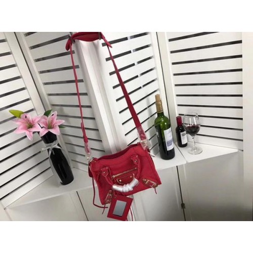 Balenciaga Giant City Gold Studs Handtasche B084336 Rot