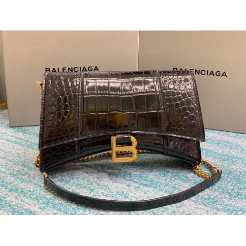 Balenciaga HOURGLASS CHAIN BAG B164497 Hardware in Schwarz und Altgold