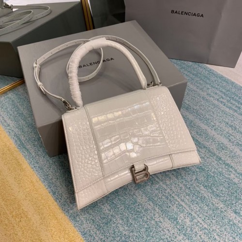 Balenciaga HOURGLASS MITTLERE GRIFFTASCHE B108892E weiß