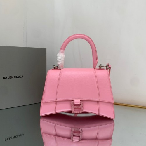 Balenciaga HOURGLASS KLEINE TASCHE MIT OBEREM GRIFF 592834 ROSA