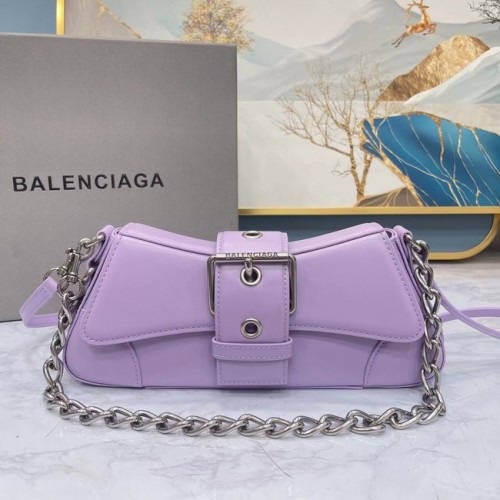Balenciaga HOURGLASS KLEINE TASCHE MIT OBEREM GRIFF 6088 lila