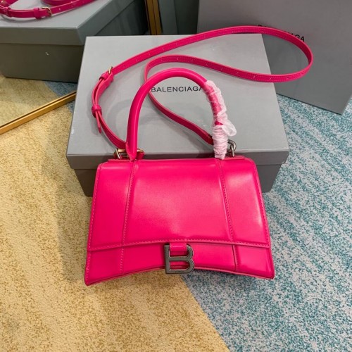 Balenciaga HOURGLASS SMALL TOP HANDLE BAG B108895-1 Neonpink