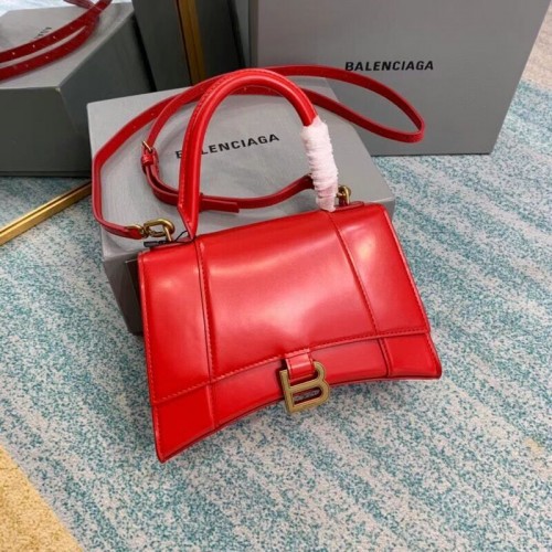 Balenciaga HOURGLASS KLEINE TASCHE MIT OBEREM GRIFF B108895-1 rot
