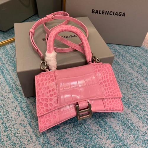 Balenciaga Hourglass XS Henkeltasche 28331S HELLROSA