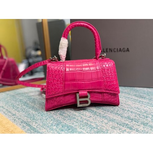 Balenciaga Hourglass XS Top Handle Bag 28331S Neonpink