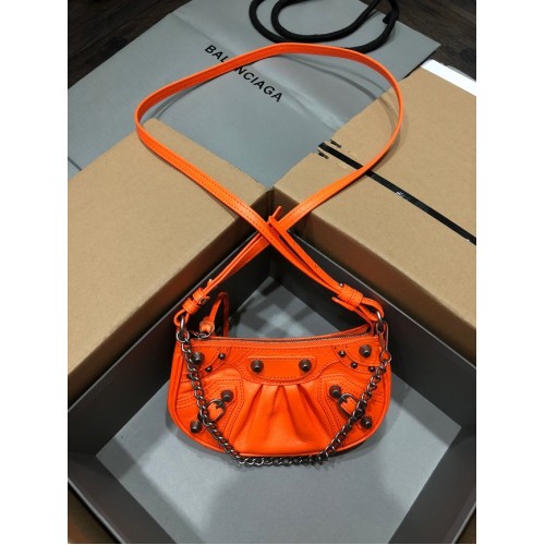 Balenciaga LE CAGOLE MINI GELDBÖRSE MIT KETTE 6958141 orange