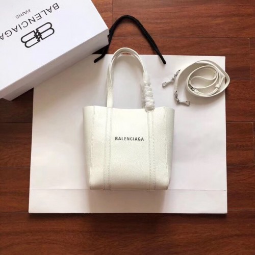 Balenciaga Original Leather Mini Shopper Bag 6696 Weiß