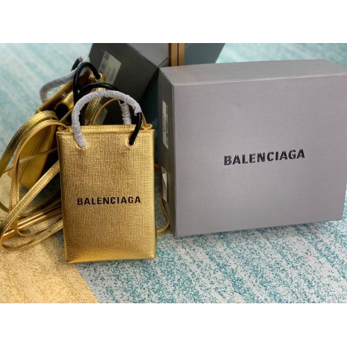 Balenciaga Original Leder Mini Shopper B152865 Gold