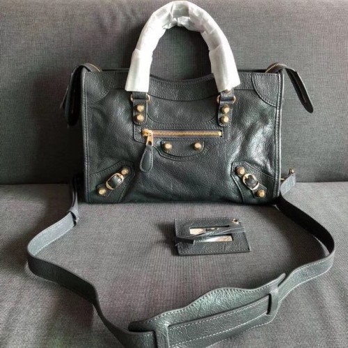 Balenciaga The City Handtasche Kalbsleder 382567 grau