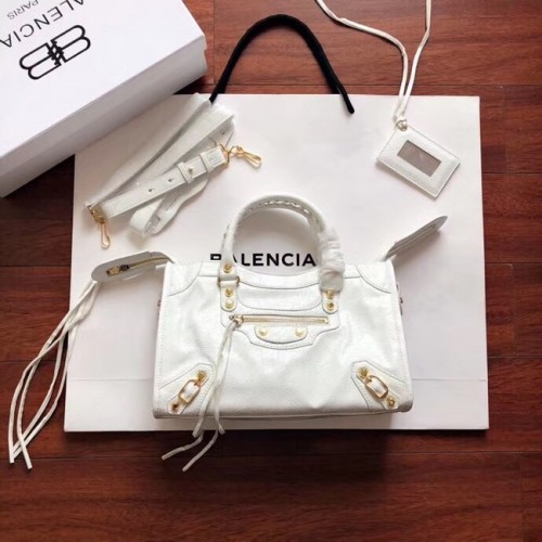 Balenciaga The City Handtasche Kalbsleder 382568 weiß