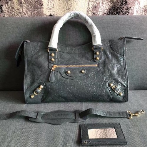 Balenciaga The City Handtasche Kalbsleder 382569 grau