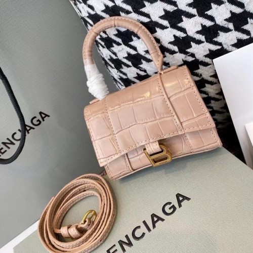 Balenciaga DAMEN HOURGLASS MINI TOP HANDLE BAG M8000 apricot