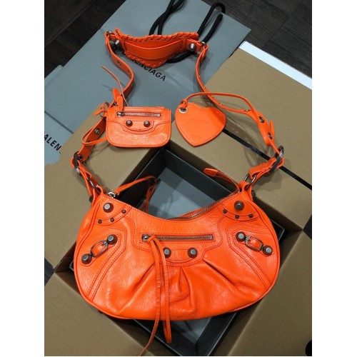 Balenciaga LE CAGOLE MITTLERE SCHULTERTASCHE FÜR DAMEN IN 27541 Orange
