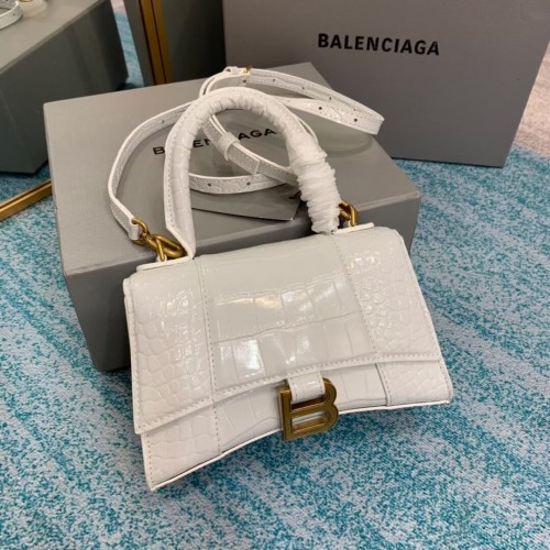 Balenciaga Hourglass XS Henkeltasche 28331S weiß