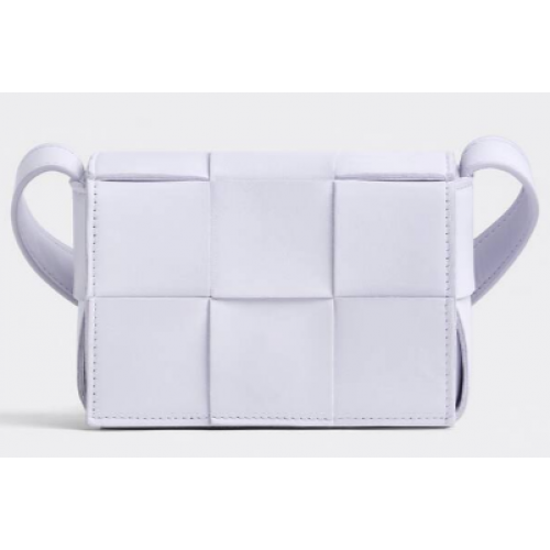 Bottega Veneta CASSETTE Mini Umhängetasche aus Intreccio-Leder 666688 MIRTH WASHED