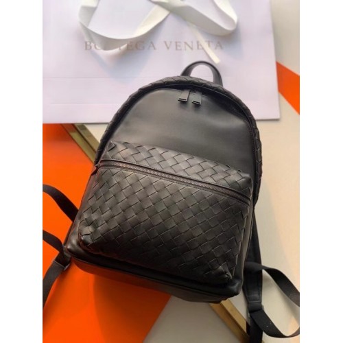 Bottega Veneta CLASSIC INTRECCIATO Rucksack aus Intrecciato-Leder 7786 schwarz