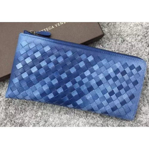 Bottega Veneta Clutch aus Intrecciato-Leder BV144077 Blau