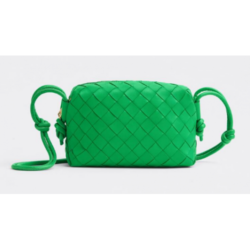 Bottega Veneta Mini Umhängetasche aus Intrecciato-Leder 680254 Parakeet