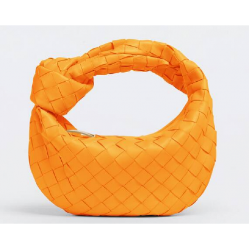 Bottega Veneta Mini Tasche aus geflochtenem Leder mit Henkel 651876 Tangerine