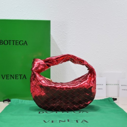 Bottega Veneta Mini Tasche aus geflochtenem Leder mit Henkel 651876 rot