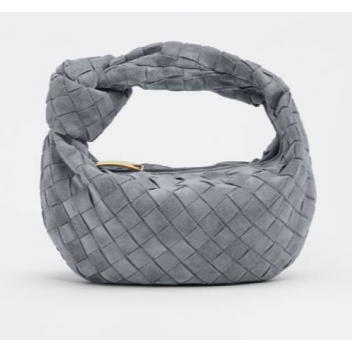 Bottega Veneta Mini Tasche aus Intrecciato-Wildleder mit Tragegriff 651876V1 THUNDER