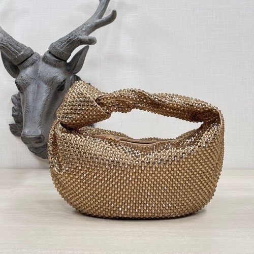 Bottega Veneta Mini mit künstlichen Kristallen JODIE 651876V Gold