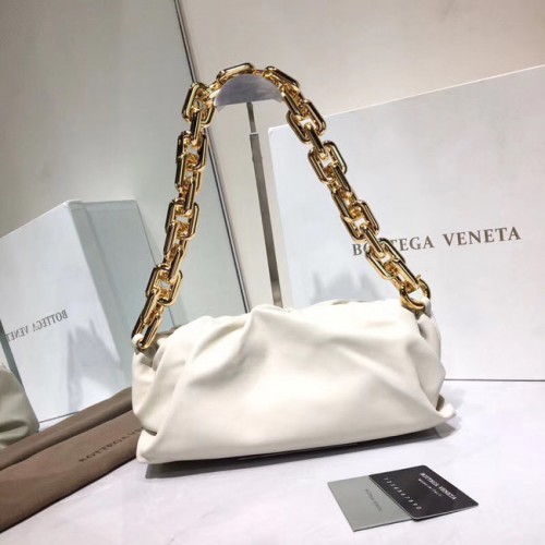 Bottega Veneta Nappa Lammleder weiche Umhängetasche 620230 Weiß