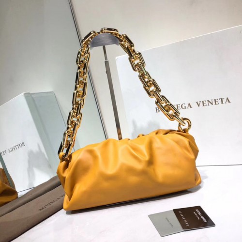 Bottega Veneta Nappa Lammleder weiche Umhängetasche 620230 gelb