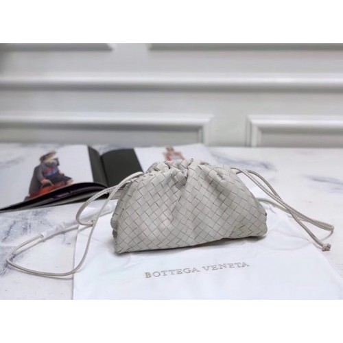 Bottega Veneta Original Lederclutch 59877 weiß