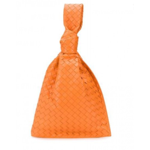 Bottega Veneta Original Weave Leather Twist Bag BV4587 Orange