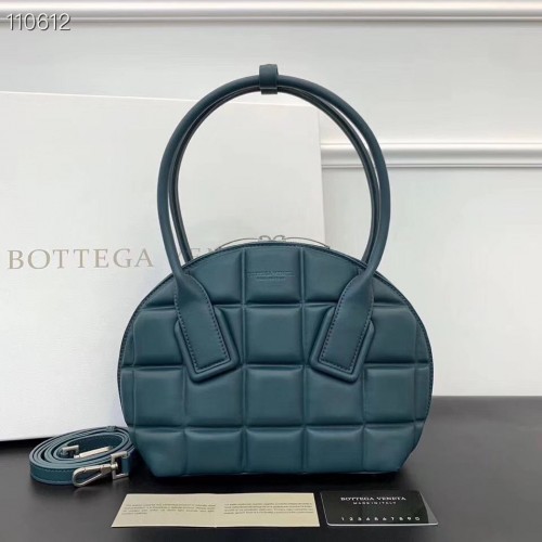 Bottega Veneta Original gewebte quadratische Shell-Tasche aus Leder BV67130 Grün